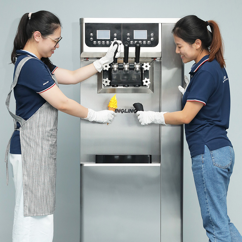 来宾SF95Plus意大利蜗杆双系统膨化泵冰淇淋机